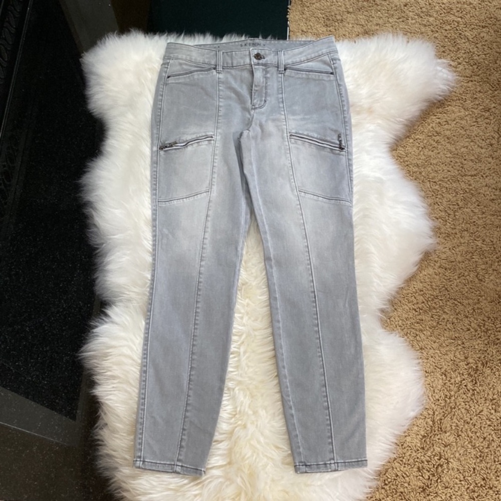 WHBM Gray Jeans, Size 4